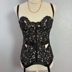 Victoria's Secret Black Bustier corset 34C